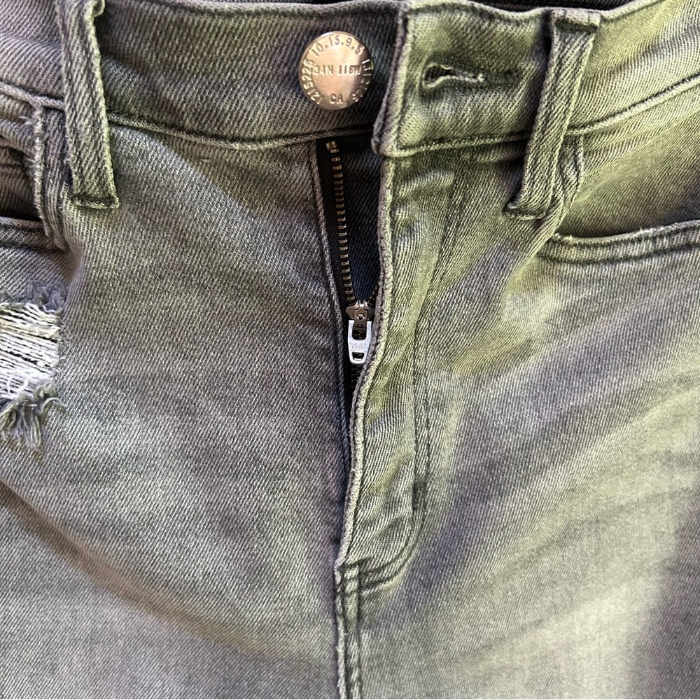 Current/Elliott ~Women’s Ultra High Waist Skinny Jeans Gray Fade Out Destroy 27 - Picture 6 of 16